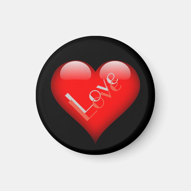 Rotes Herz Attraktive Pariser Liebe Hochzeit Magnet (Vorne)