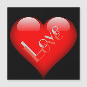 Rotes Herz Attraktive Pariser Liebeshochzeit Magnetkarte