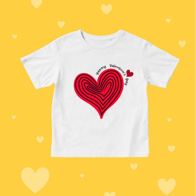 Rotes Herz Baby T-shirt (Von Creator hochgeladen)