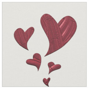 Rotes Herz bemalt künstlerisches Liebe Muster Herz Stoff