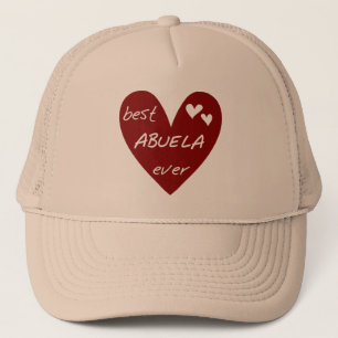 Rotes Herz beste Abuela überhaupt T - Shirts und Truckerkappe