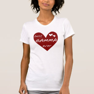 Rotes Herz-beste Gamma-überhaupt T-Shirts und