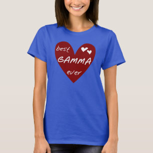 Rotes Herz-beste Gamma-überhaupt T-Shirts und