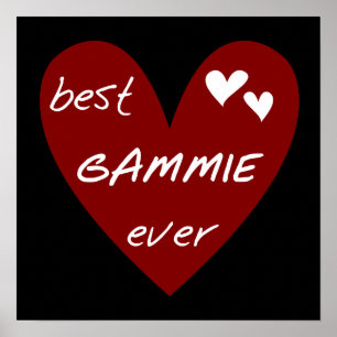 Rotes Herz beste Gammie überhaupt T-Shirts und Ges Poster