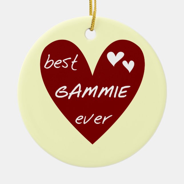 Rotes Herz beste Gammie überhaupt T-Shirts und Keramik Ornament (Vorne)