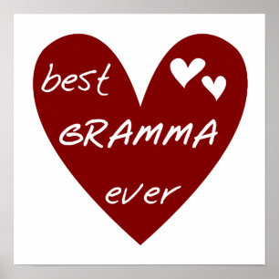 Rotes Herz beste Gramma überhaupt T-Shirts und Ges Poster