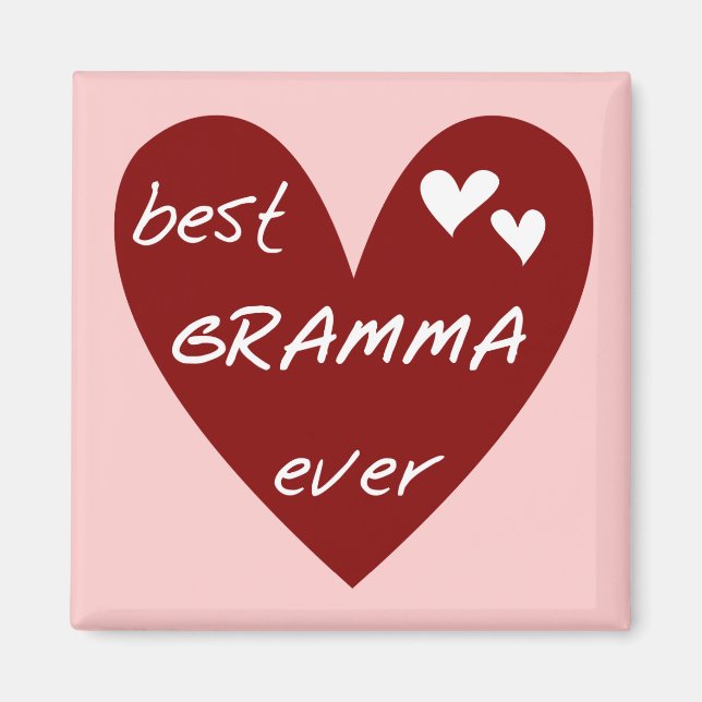 Rotes Herz beste Gramma überhaupt T - Shirts und Magnet (Vorne)