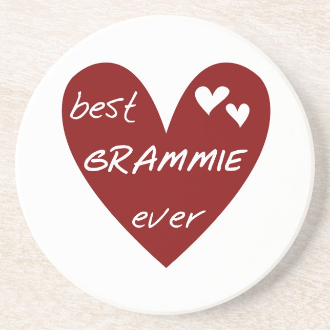 Rotes Herz beste Grammie überhaupt T-Shirts und Ge Untersetzer (Vorne)