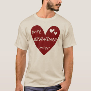 Rotes Herz-beste Großmutter-überhaupt T - Shirts