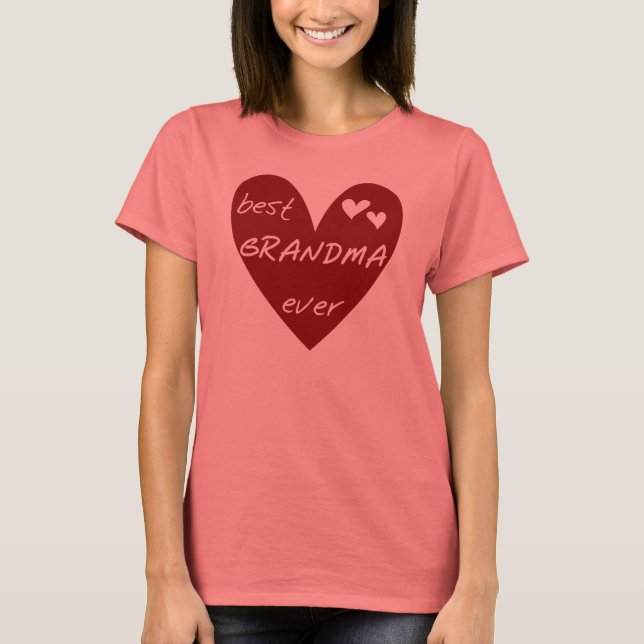 Rotes Herz-beste Großmutter-überhaupt T - Shirts (Vorderseite)