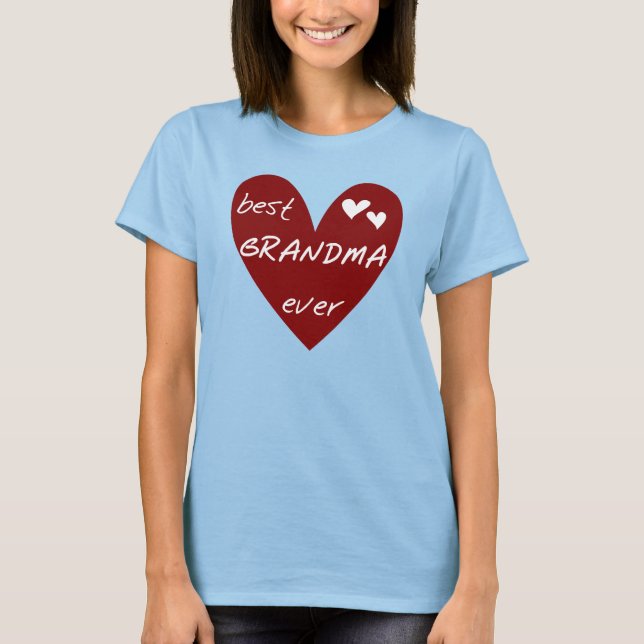 Rotes Herz-beste Großmutter-überhaupt T - Shirts (Vorderseite)