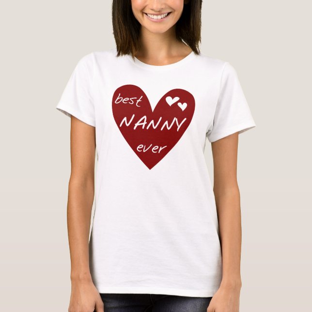 Rotes Herz-beste Kindermädchen-überhaupt T - T-Shirt (Vorderseite)