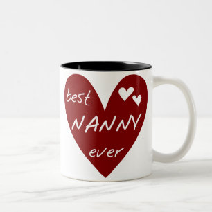 Rotes Herz-beste Kindermädchen-überhaupt T - Zweifarbige Tasse