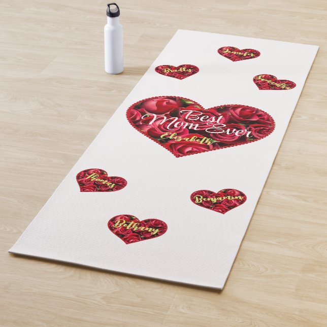 Rotes Herz Beste Mama je Stilvoll Moderne Mütter T Yogamatte (Beispiel)