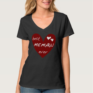 Rotes Herz beste Memaw überhaupt T-Shirts und