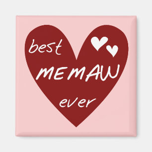 Rotes Herz beste Memaw überhaupt T - Shirts und Magnet