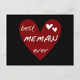 Rotes Herz beste Memaw überhaupt T - Shirts und Postkarte