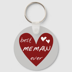 Rotes Herz beste Memaw überhaupt T-Shirts und Schlüsselanhänger