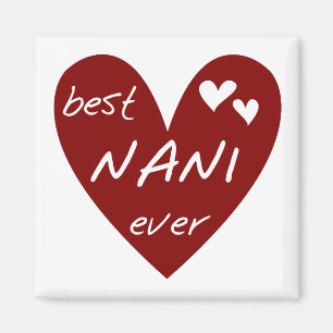 Rotes Herz beste Nani überhaupt T - Shirts und Magnet