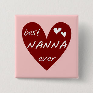 Rotes Herz beste Nanna überhaupt T - Shirts und Button