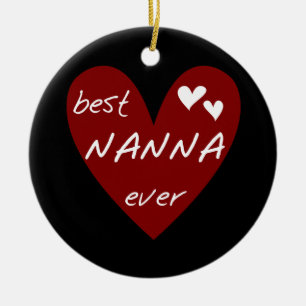 Rotes Herz beste Nanna überhaupt T - Shirts und Keramikornament