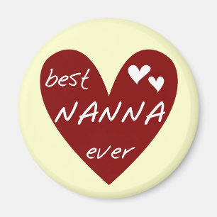 Rotes Herz beste Nanna überhaupt T - Shirts und Magnet