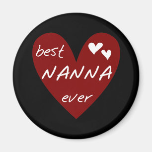 Rotes Herz beste Nanna überhaupt T - Shirts und Magnet