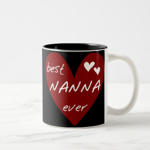 Rotes Herz beste Nanna überhaupt T - Shirts und Zweifarbige Tasse