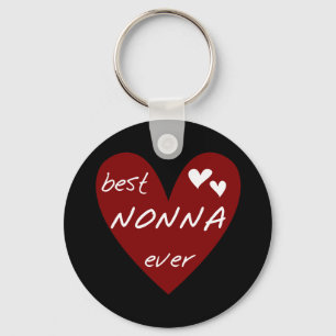 Rotes Herz beste Nonna überhaupt T - Schlüsselanhänger