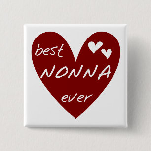 Rotes Herz beste Nonna überhaupt T-Shirts Geschenk Button