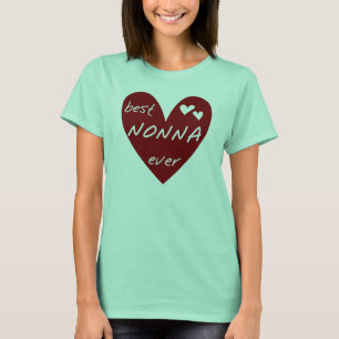 Rotes Herz beste Nonna überhaupt T - T-Shirt