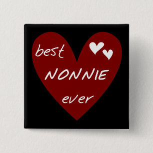 Rotes Herz beste Nonnie überhaupt T-Shirts und Ges Button