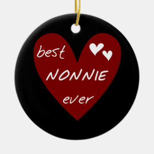 Rotes Herz beste Nonnie überhaupt T - Shirts und Keramikornament