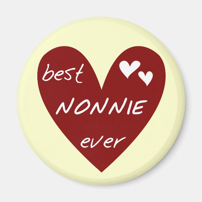 Rotes Herz beste Nonnie überhaupt T - Shirts und Magnet (Vorne)