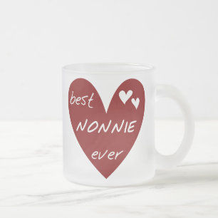 Rotes Herz beste Nonnie überhaupt T - Shirts und Mattglastasse