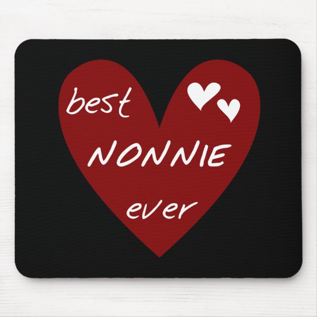 Rotes Herz beste Nonnie überhaupt T - Shirts und Mousepad (Vorne)