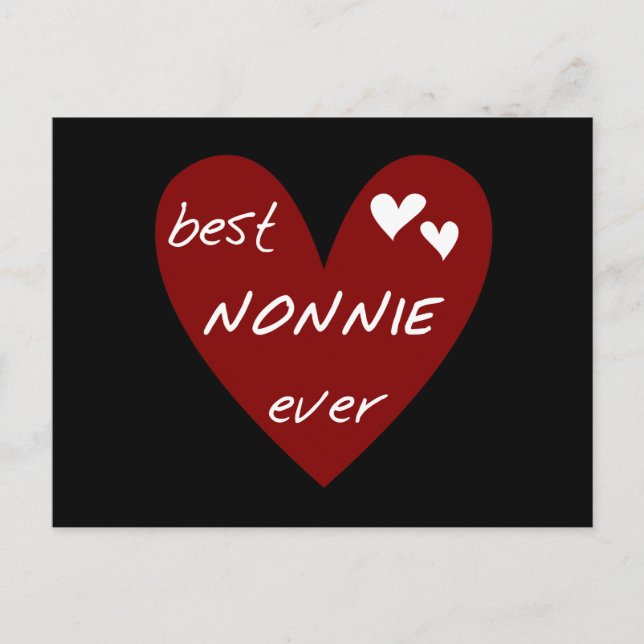 Rotes Herz beste Nonnie überhaupt T - Shirts und Postkarte (Vorderseite)