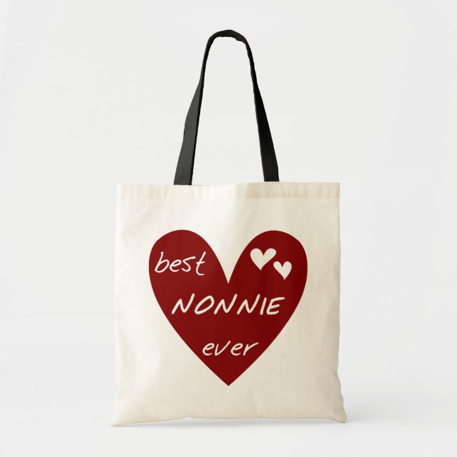 Rotes Herz beste Nonnie überhaupt T - Shirts und Tragetasche (Vorne)