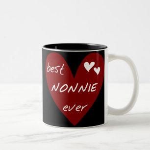Rotes Herz beste Nonnie überhaupt T - Shirts und Zweifarbige Tasse