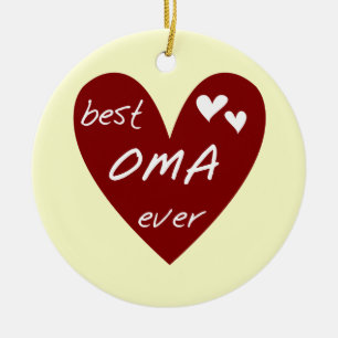 Rotes Herz beste Oma überhaupt T - Shirts und Keramikornament