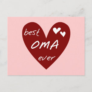 Rotes Herz beste Oma überhaupt T - Shirts und Postkarte