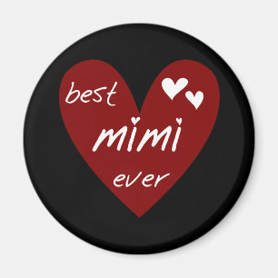 Rotes Herz-beste überhaupt T-Shirts Mimi und Magnet