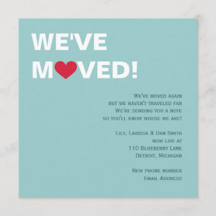 Rotes Herz-Bewegen Einladung