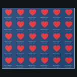 Rotes Herz Blau Moderne Minimalistische Hochzeit Geschenkpapier<br><div class="desc">Sie können die Schriftarten und Farben leicht ändern. Sie können auch Ihr Logo und das Hintergrundbild nach Belieben hinzufügen.</div>