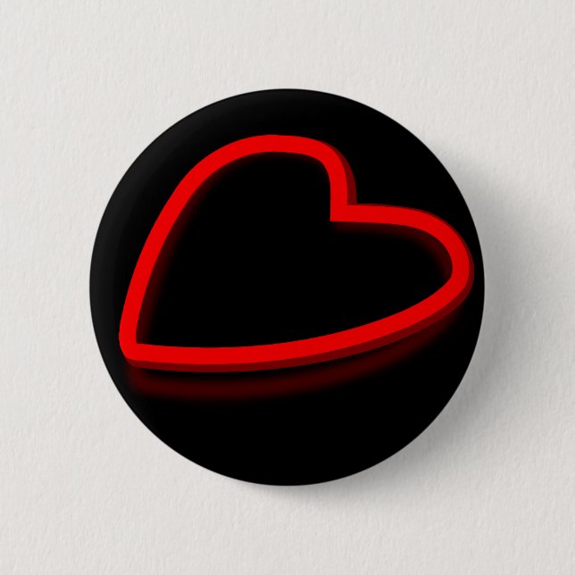 Rotes Herz Button (Vorderseite)