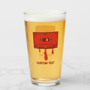 Rotes Herz Cassette Glas