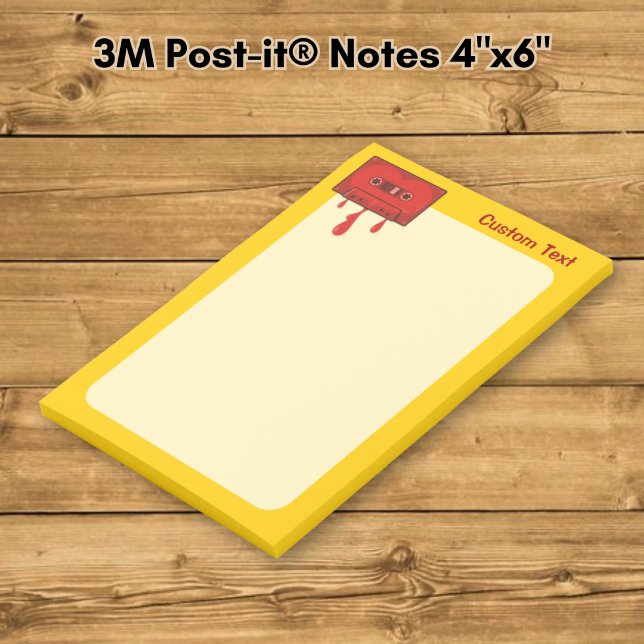 Rotes Herz Cassette Post-it Klebezettel (Von Creator hochgeladen)