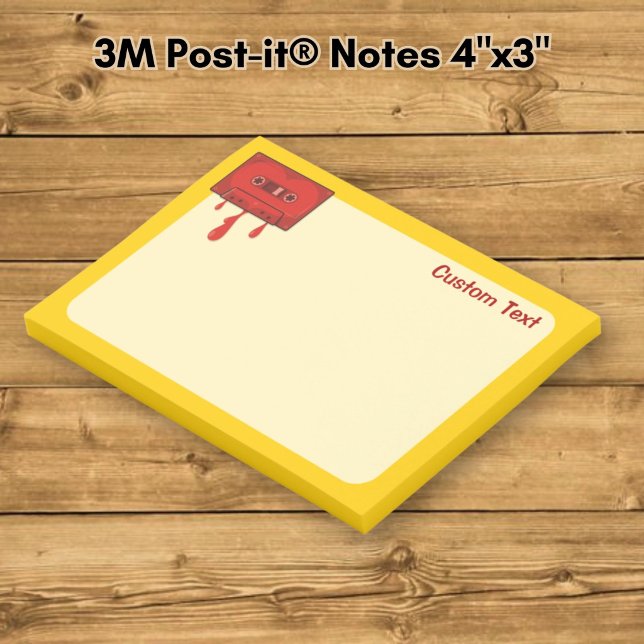 Rotes Herz Cassette Post-it Klebezettel (Von Creator hochgeladen)