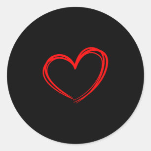 Rotes Herz Coole Liebe Herz Grafik Valentinstag M Runder Aufkleber