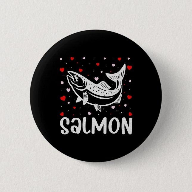 Rotes Herz Cupid Liebe Grafischer Lachs Lover Vale Button (Vorderseite)